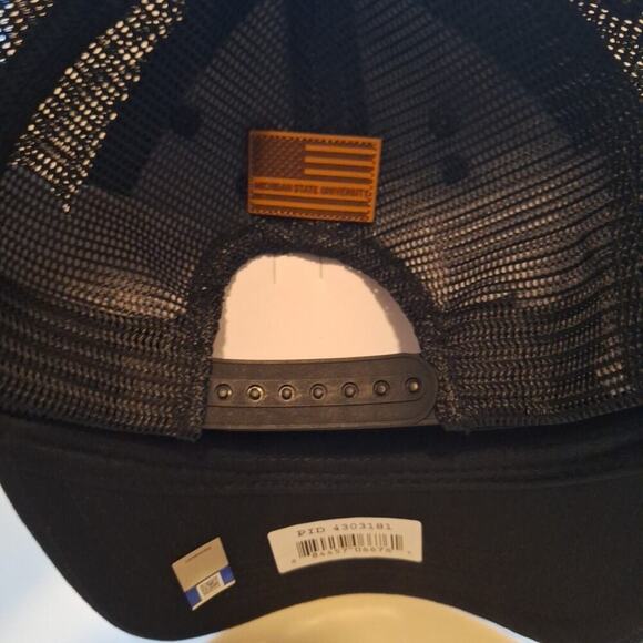 Michigan State Spartans MSU Top of the World Cannon Black Trucker Snapback Hat - Picture 4 of 8